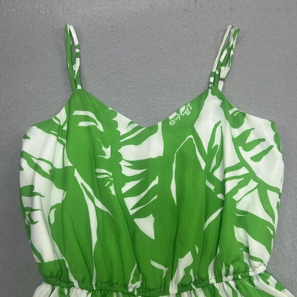 Lilly Pulitzer x Target Jumpsuit XS Green Palm Boom Boom, Wide Leg Preppy - Picture 10 of 16
